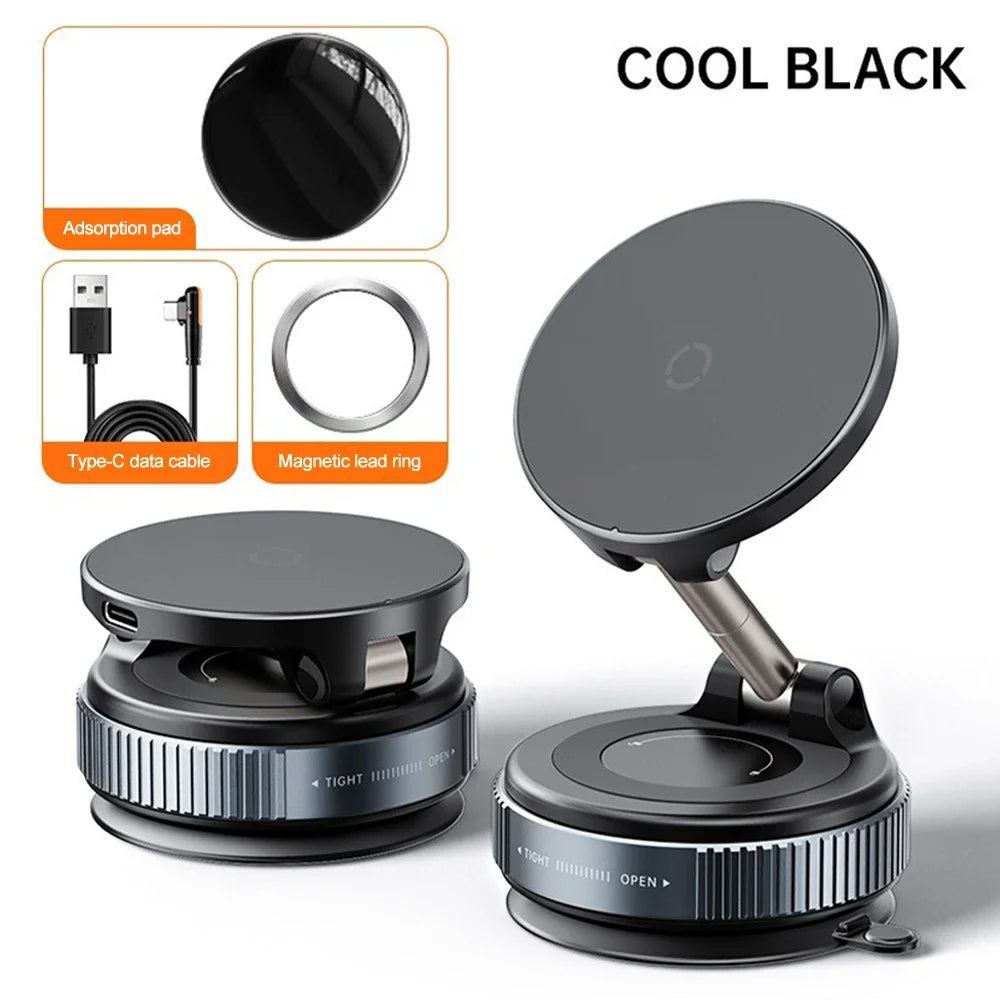 📱🚗 Magnetic 15W Car Phone Holder | 360° Rotation & Foldable Design ✨🔋