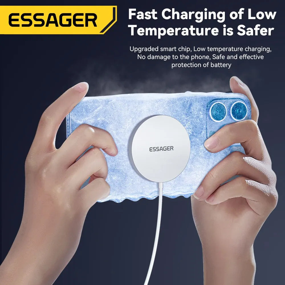 ⚡📱 Essager 15W Magnetic Wireless Charger | Fast Charging for iPhone & Xiaomi 🔋✨