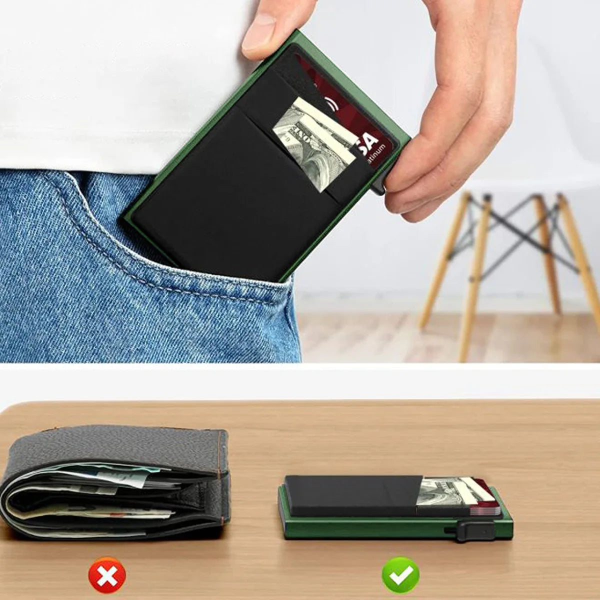 💳🔐 Smart RFID Aluminum Wallet — Minimalist Anti-Theft Card Holder ✨🔥