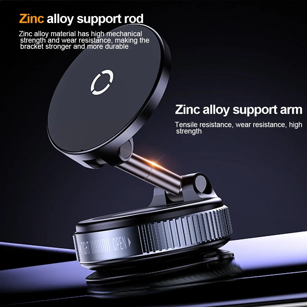 📱🚗 Magnetic 15W Car Phone Holder | 360° Rotation & Foldable Design ✨🔋