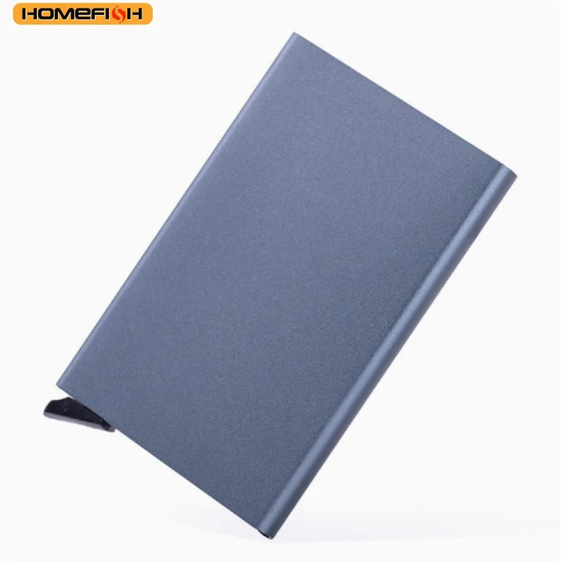 💳✨ HOMEFISH Slim Metal Wallet — Portable Mini Card Holder 🔐🔥