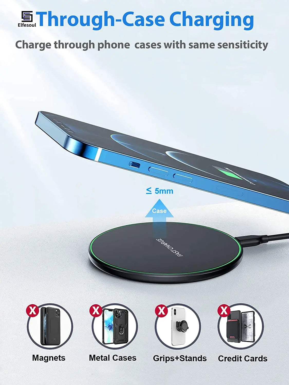 ⚡📱 50W Fast Wireless Charger Pad | Universal Charging for iPhone & Samsung 🔋✨
