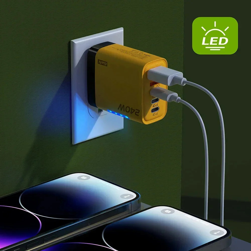 ⚡PowerUp Pro 240W GaN Charger 🔋
5-in-1 Fast USB-C Charging Station for iPhone, Samsung & Xiaomi 📱